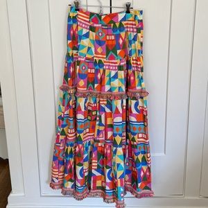 Antonio Melani Giuliana Geometric Printed Skirt